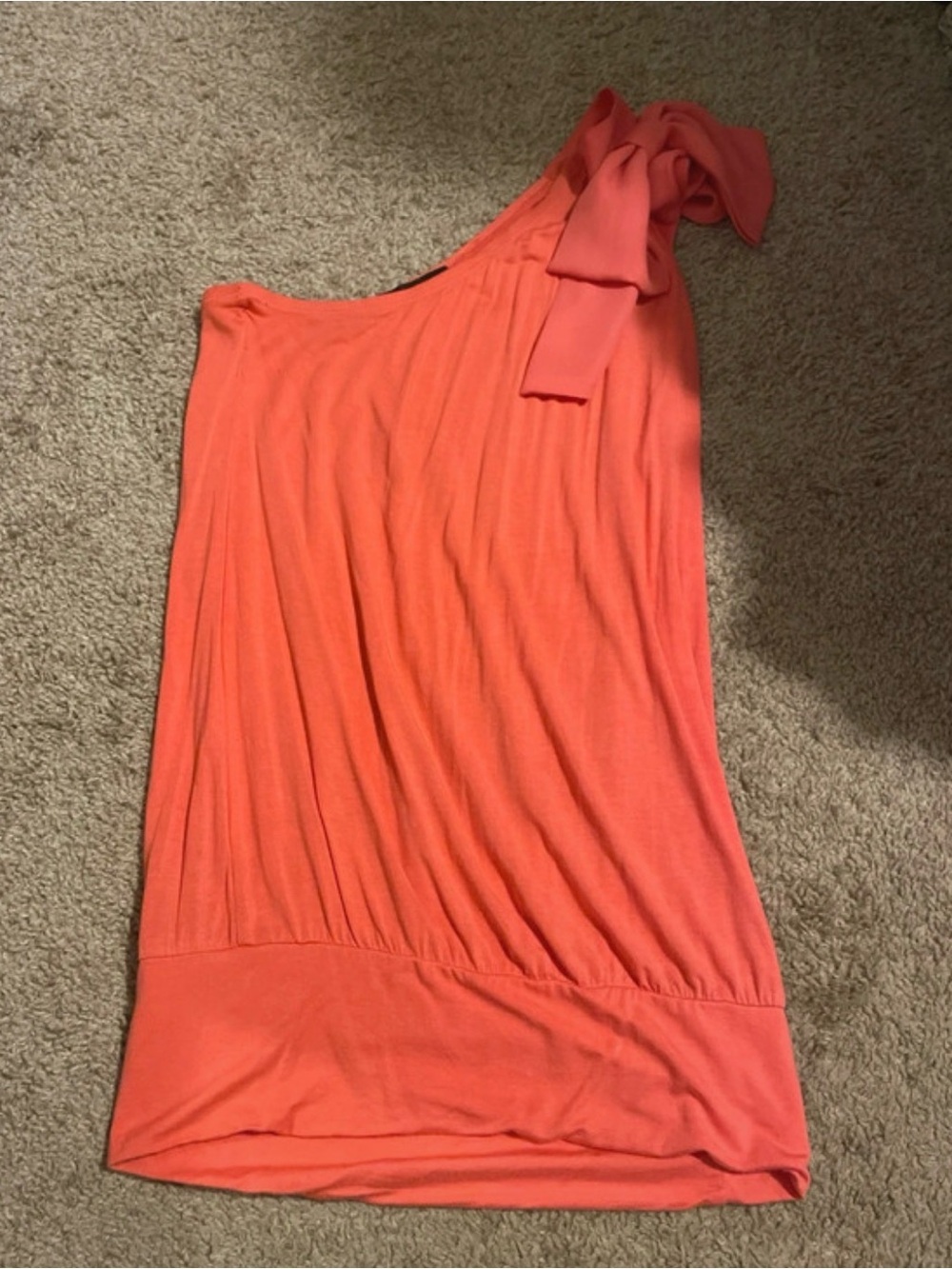 The Limited One-Shoulder Coral Bow Sleeveless Summer Top
